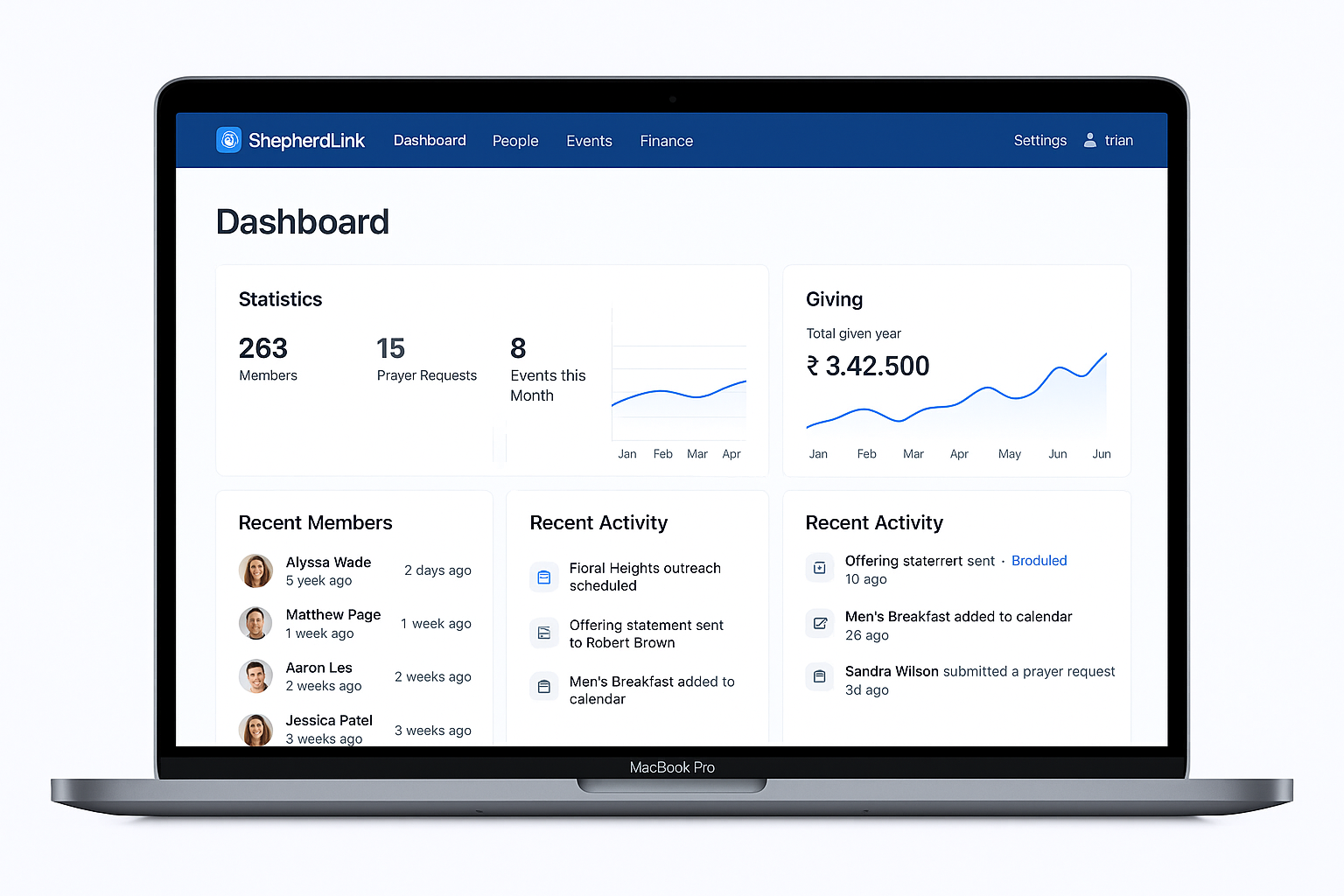ShepherdLink dashboard